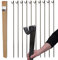 True Products 10 Pack of Strong 10mm Steel Fencing Pins - Height 1.25m with Shepherds Crook Head for Temporary Barrier fencing and Garden Netting
