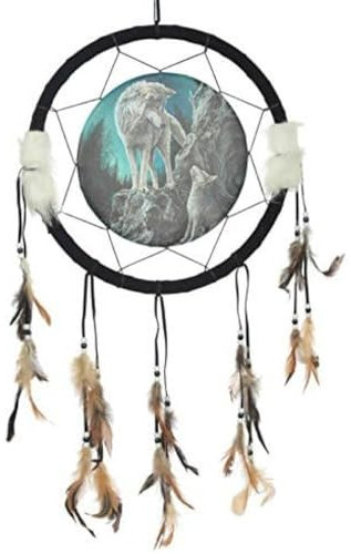 Puckator DCPA02X Lisa Parker Traumfänger, Guidance, Wolf, 33 cm