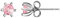 Franki Baker Dainty - Orecchini a perno in argento Sterling con pietra naturale in tormalina rosa, 4 mm, Small, Argento sterling, tormalina