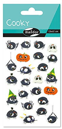 Avenue Mandarine Maildor CY083C Packung mit Stickers Cooky 3D (1 Bogen, 7,5 x 12 cm, ideal zum Dekorieren, Sammeln oder Verschenken, Halloween) 1 Pack
