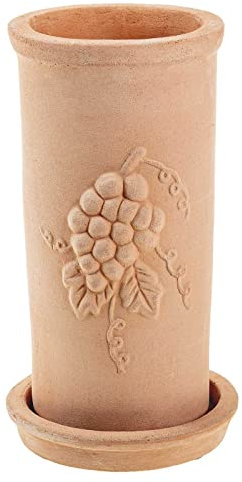 SIDCO Terracotta Weinkühler Flaschenkühler m. Untersetzer Weinflaschen Stein Kühler
