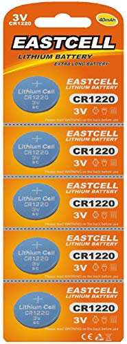 5 x CR1220 Markenware Eunicell 3V Lithium Knopfzelle EINWEG Markenmarke EASTCELL