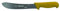Starrett Professional Stainless Steel Chefs Steak Knives Narrow Curved Profile - 8-inch (200mm) - Yellow Handle