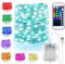 StarryEver Bunt LED Lichterkette Außen Batterie & USB, 16 Farben 132 Modi Lichterkette für Zimmer mit Fernbedienung, 5M 50LED Fairy Lights Dimmbar, Lichterketten Batteriebetrieben Innen für Party