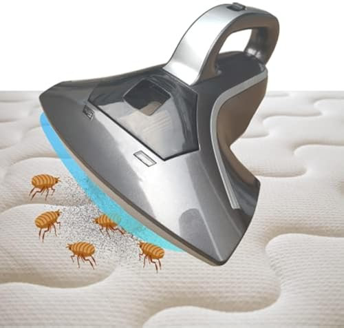 Aspirador de ácaros con luz UV esterilizador con Cable Aspiradora de colchones y tapiceria Aspirador de Mano Anti acaro