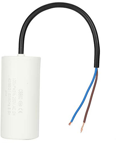 CBB60 Condensateur de Fonctionnement, 100uF, 250V AC, 50/60Hz, Boîtier en Plastique Blanc, pour Compresseur d'Air de Moteur