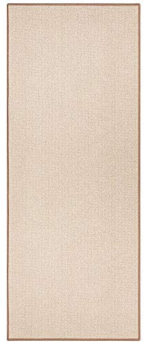 Hanse Home BT Carpet Bouclé Läufer – Küchenläufer rutschfest Teppichläufer Flachgewebe Kurzflor Teppich Küchenteppich für Flur, Küche, Wohnzimmer, Badezimmer, Bad – Beige, 80x150cm