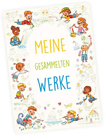 A4 Sammelmappe mit Magnetverschluss Meine gesammelten Werke Kinder malen Ordnungsmappe Schule Kindergarten