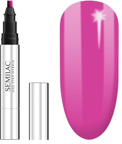 Semilac One Step UV Nagellack 3in1 in Stift-Form Lila Farb S685 Pink Purple 3 ml Innovativ UV LED Farblack Nail Polish Ideal für zu Hause und Professionelle Maniküre