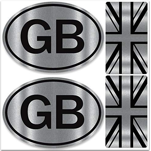 Biomar Labs® 4 x Vinyl Aufkleber Autoaufkleber Stickers Fahne Flagge England UK GB United Kingdom Großbritannien Auto Moto Motorrad Fahrrad Scooter Fenster D 59