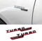 1Pair Turbo 4MATIC Emblem Logo Side Fender-Aufkleber Für Mercedes Benz AMG A180 W176 W169 A200 A250 A209 A45 W221 A160 GLE CLK,Red and black