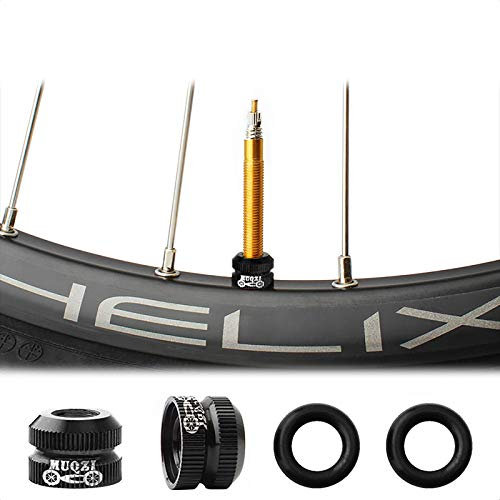 VANICE Bike Vacuum Tire Valve Nut, Presta Inner Tube Valve Nut Accessories, Suitable for Most Mountain or Road Bicycle/Black