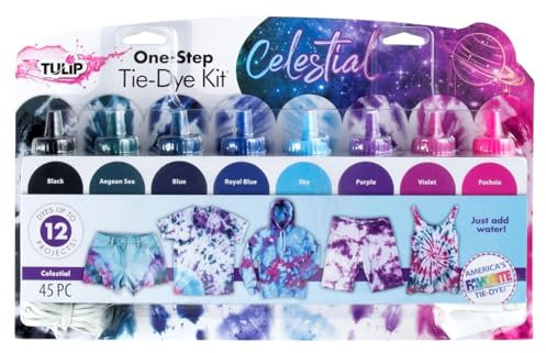 Tulip 8 Color one-Step Tie-dye kit Celestial 45pcs, Size
