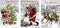 Schaulade 3 Weihnachtsmann Weihnachtskarten mit Umschlag Set. Doppelkarten Klappkarten mit Briefumschlag. Weihnachtspostkarten Nostalgie Weihnachten Karte Postkarte