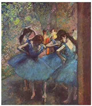 Spiffing Prints Edgar Degas Blue Dancers – Medium – Archiv-Matt – ungerahmter Kunstdruck Poster