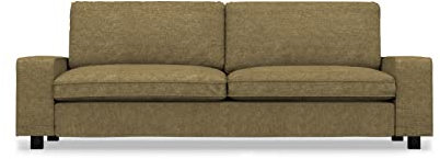 COMFORTLY 3-Sitzer Sofa Bett Schonbezug Ersatz handgefertigt kompatibel mit KIVIK 3-Sitzer Couch (Krone - Oliv)
