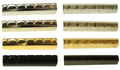 Plated brass Les Paul style guitar nut (chrome, nickel, gold or black) Nickel