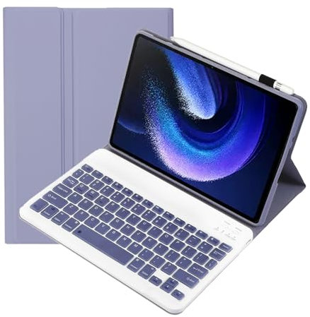 leleyo Tastatur hülle für Xiaomi Pad 6/6 Pro 11 Hülle mit Tastatur magnetische abnehmbare QWERTY für Pad 6/6 Pro，Lila