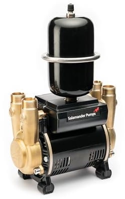 Salamander Pumps - CT Force 20TU Brass Impeller Pump - 2.0 Bar Pressure - Twin End - Suitable for Any (+ or -) Gravity Fed Systems - 5 Year Warranty