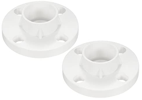 PATIKIL 50mm PVC Pipe Fitting, Flange Pipe Socket Coupling Connector for 50mm OD Pipe Connect, White