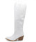 IF Fashion Cowboy Western Scarpe da Donna Stivali Alti A Punta Camperos Texani 9619 Bianco N.36