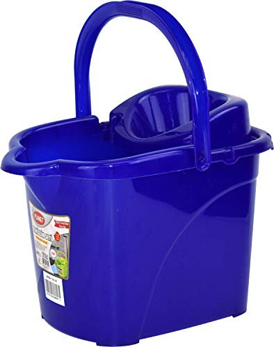Luxury Mop Bucket 15L with Wheels Floor Cleaning (Blue)