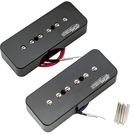 Wilkinson WO90 Keramik P90 Soapbar Steg Tonabnehmer Pickups Set für Les Paul SG E-Gitarre, Schwarz