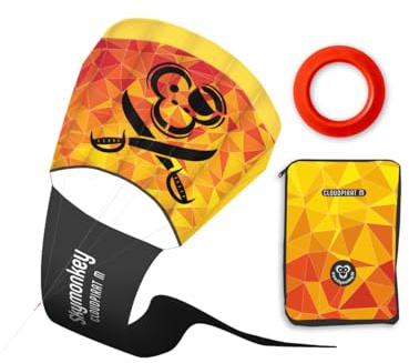 Skymonkey Cloudpirat Kinder Drache Outdoor ab 5 Jahren - inkl. 57 cm Drachenschnur - Größe M, orange