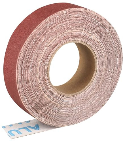 Shineboc-Schleifpapierrolle 2,5 cm x 10 m, Aluminiumoxid-Schleifpapier der Körnung 240, geeignet zum Schleifen, Holz, Möbelbearbeitung, Edelstahl und Karosseriebearbeitung