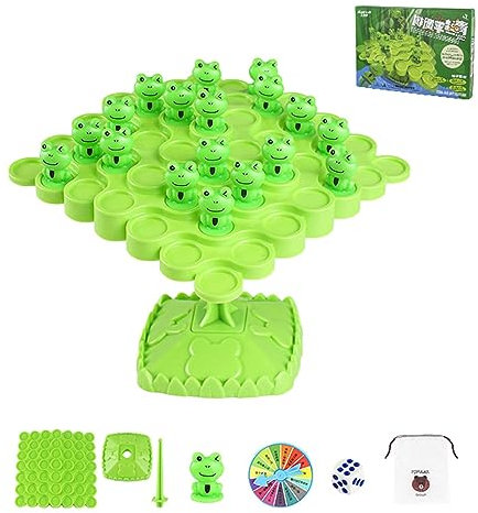 Tanxier Balance Spiel, Balance Baum Brettspiele,Lustiges Balance Baumspielzeug,Montessori Spielzeug,Interaktives Spielzeug Froschspiel für Eltern-Kinder