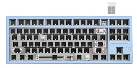 EPOMAKER x Feker Galaxy80 Gaming Mechanische Tastatur KIT Gasket, aus Aluminiumlegierung Barebone Kit, mit Hot-Swap-fühig, NKRO, fur Win/Mac/Gamer (Blue, Wireless KIT)