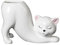 Poupangke Katzen-Übertopf – Keramik-Katzen-Pflanzgefäß, Schreibtisch-Pflanzgefäß, Vasenhalter, moderner kreativer Katzen-Blumentopf für Hydrokultur-Pflanzen, Zuhause, Garten, Hochzeit, Dekoration,