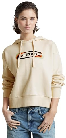 G-Star Damen Old Skool Logo Loose Hooded Sweater Hooded Sweatshirt