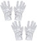 XNIVUIS 2 Paar Glänzende Punk-Konzert Handschuhe - Popstar Pailletten Kostüm für Erwachsene - Performance Handschuhe für Halloween Cosplay (Weiß)