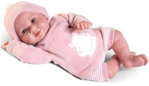 Antonio Juan Puppen | Sweet Reborn Luca im Strickset | gewichteter Stoffkörper 42 cm | bewegliche Gelenke | Ref. 80324 - Kollektion 2024