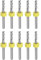 QUARKZMAN 10pz Punte Fresa 3mm Punte per Router CNC Metallo Duro Solido Utensili Taglierina Incisione per Intaglio Legno Fresatrice Circuito Stampato PCB, 1/8 Straight Shank