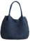 Lebartm Sacs Hobo en paille pour femme - Sac à bandoulière tissé à la main - Sac fourre-tout bohème pour voyage d'été, bleu