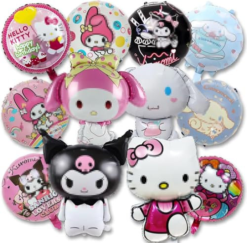 Cartoon Ballon Geburtstagsdeko,Kindergeburtstag Ballon Set,Ballon Party Deko für Kinder,Geburtstagsdeko Folienballon,Cartoon Ballon für Mädchen Geburtstagsfeier
