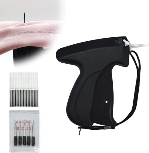 Vordpe Schnelles Fixiergerät für Kleidung, Quick Clothing Fixer, Quick Clothing Fixer Sewing Machine, Quilt-Tackerpistole, Mikro-Stichpistole, Tagging-Stichwerkzeug für Kleidung (Schwarz)