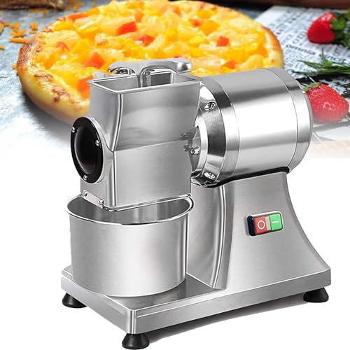 Electric Cheese Grater Machine - Slicer Commercial 550W Rotary Multi Cheese Shredder with Container for Cheese, Butter, Bread Bran Crumbs