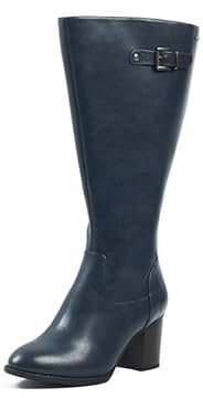 GABYLOU Stivali a polpaccio largo 3XL - Modello Romy. Blu24. 38