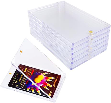 Magnetischer Kartenhalter, 35pt One Touch, harte Acryl-Schutzhüllen, für Baseball, Basketball, Sport, Sammlerstück, 6 Stück