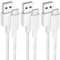 Dreaazhi [3Pack 1M+2M+3M Long USB C Charger Cable,Type C Cable Fast Charging,USB to USB C Braided for iPhone 15,Galaxy S23/S22/S21/S20,Note 10/9/8,Huawei,HTC,LG,Moto,Google Pixel,Etc White