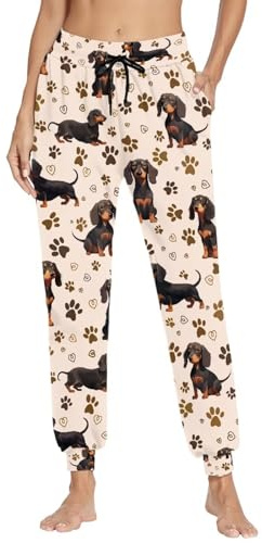 Eheartsgir Damen-Jogginghose mit hoher Taille, mit Kordelzug, leicht, locker, mit Taschen