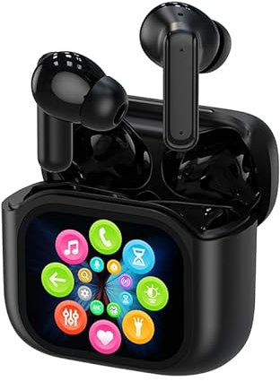 VANIR Bluetooth 5.3 Wireless Earbuds, TWS Headset with ANC/ENC Noise Cancelling, AI Translation, Game Mode, LED Touchscreen, and Smart Display
