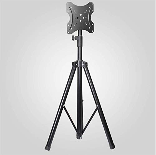 WOTZOV Support TV, Support Mural pour Moniteur TV 12-32 Pouces, Support de Sol Noir, Support d'affichage Vertical réglable en Fer forgé