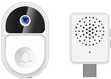 Puleuroy Sonnette Wifi 1080P ÉTanche Temps RéEl Tuya Smart Sonnette Interphone Sans Sonnette Tuya Interphone CaméRa Blanc