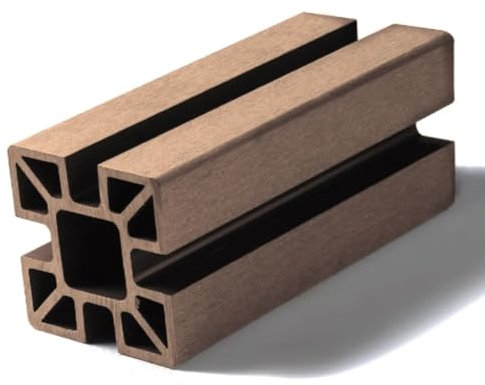 HORI Sichtschutzzaun Pfosten | WPC | Sichtschutz | Gartenzaun | Zaun | Lamellenzaun I Braun I Eckpfosten 185 cm