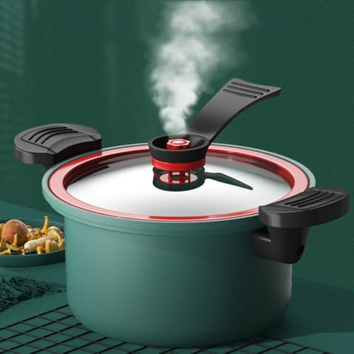 Advokingtap Pentola a pressione antiaderente in acciaio inox da 3,5 l, soluzione per cucine moderne e preparazione dei pasti (verde)