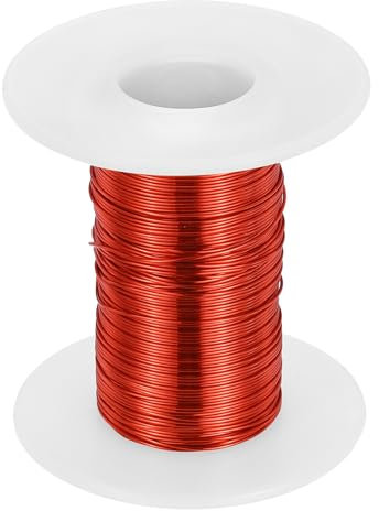 sourcing map 24 AWG Magnet Wire, 24 Gauge / 0.5mm Enameled Copper Wire, 2 oz Magnetic Coil Wire for Transformer, Motor, Electric, 155C(311F)